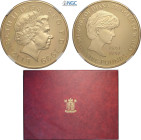 Great Britain, Elizabeth II (1952-2022), Proof 5 Pounds 1990 Princess Diana, London Mint, Mintage: 7500, Au 38,61 mm 39,94 g, with original box and ce...