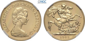 Great Britain, Elizabeth II (1952-2022), Proof 2 Pounds 1983, London Mint, Au 28,4 mm 15,98 g, in Slab NGC PF69 Ultra Cameo