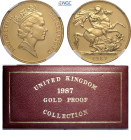 Great Britain, Elizabeth II (1952-2022), Proof 2 Pounds 1987, London Mint, Au 28,4 mm 15,98 g, with original box for set (to be completed) and certifi...