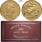 Great Britain, Elizabeth II (1952-2022), Proof 2 Pounds 1987, London Mint, Au 28,4 mm 15,98 g, with original box for set (to be completed) and certifi...