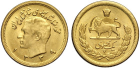 Iran, Muhammad Reza Pahlavi Shah (SH1320-1358 / 1941-1979AD), Pahlavi SH1339 (1960), Au 22 mm 8,13 g, q.FDC