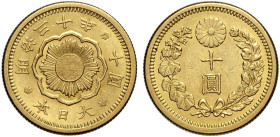 Japan, Mutsuhito (1867-1912), 10 Yen year 30 (1897), Au 21,21 mm 8,33 g, SPL