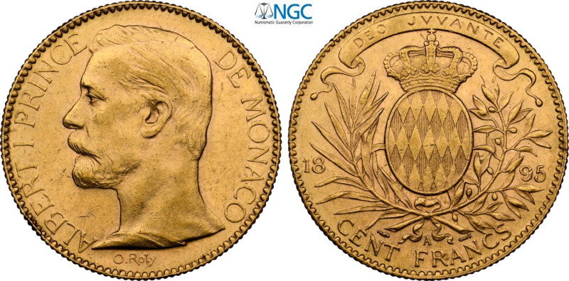 Monaco, Albert I (1889-1922), 100 Francs 1895-A, Paris mint, Au 35 mm 32,25 g, i...