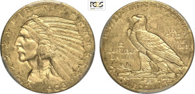 United States of America, Federal Republic (1776-), 5 Dollars 1908-D, Denver mint, Au 21,6 mm 8,35 g, in Slab PCGS MS63