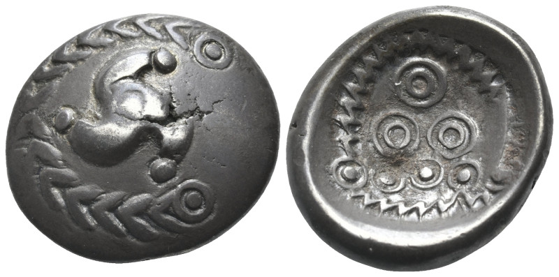 CENTRAL EUROPE, Vindelici. Early 1st century BC. Stater (Billon, 19 mm, 5.89 g),...