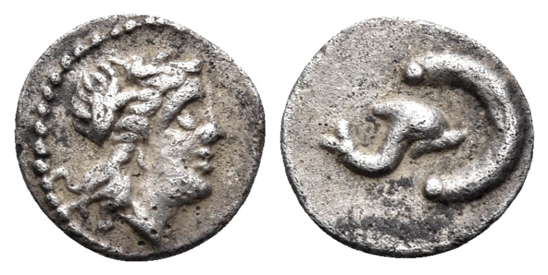 SPAIN. Uncertain mint. Circa 3rd century BC. Tetartemorion (Silver, 7 mm, 0.20 g...