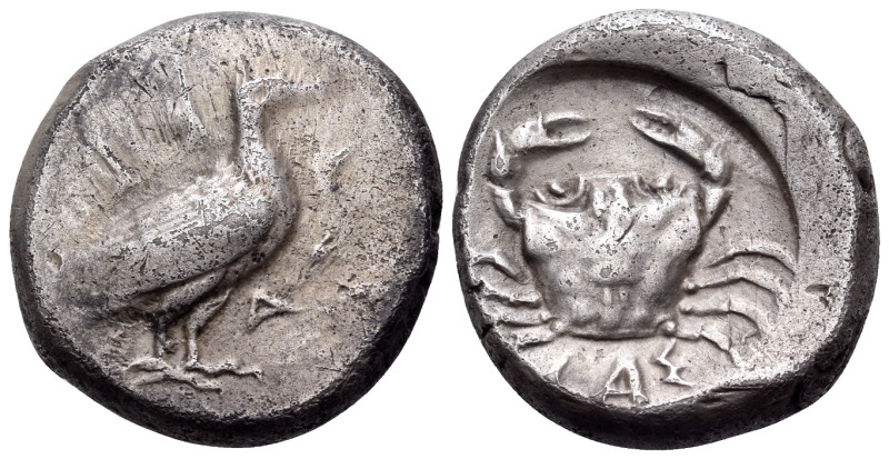 SICILY. Akragas. Circa 480/478-470 BC. Didrachm (Silver, 19 mm, 8.65 g, 12 h). A...