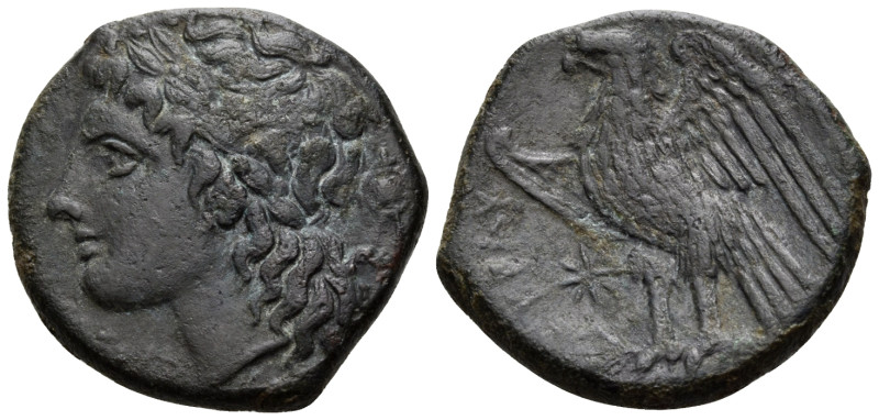 SICILY. Syracuse. Hiketas II, 287-278 BC. Litra (Bronze, 22 mm, 7.57 g, 10 h). Δ...