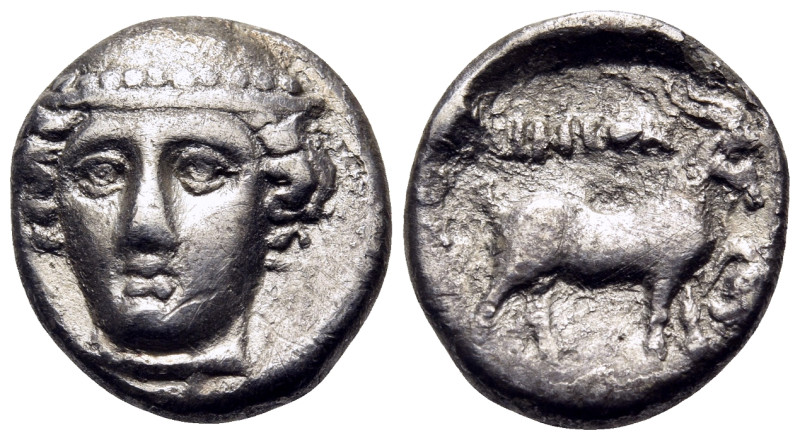 THRACE. Ainos. Circa 372/1-370/69 BC. Tetrobol (Silver, 14 mm, 2.20 g, 12 h). He...