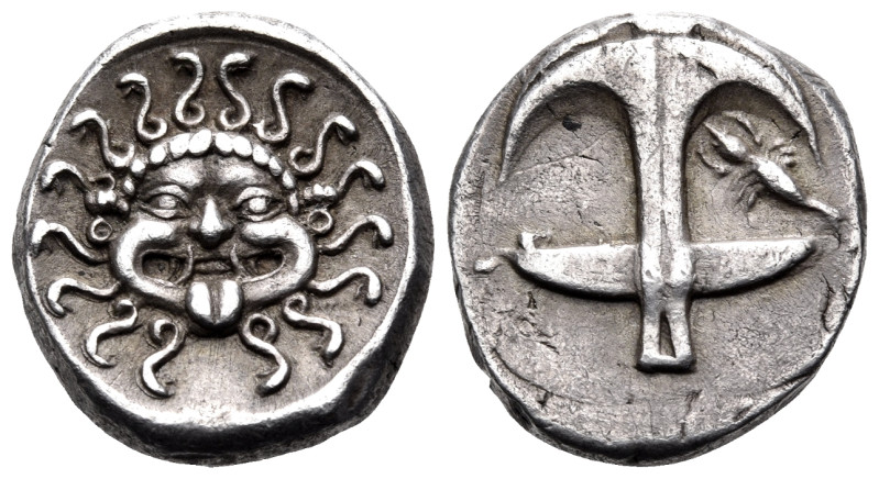 THRACE. Apollonia Pontika. late 5th-4th centuries BC. Drachm (Silver, 14.5 mm, 3...