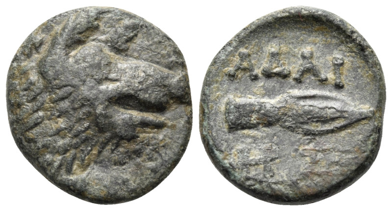 KINGS OF THRACE. Adaios, circa 275-225 BC. AE (Bronze, 14.5 mm, 2.51 g, 5 h). He...
