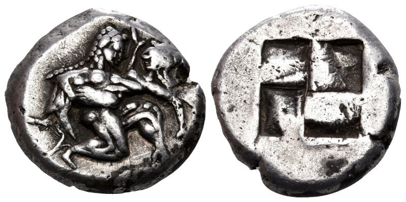 ISLANDS OFF THRACE, Thasos. Circa 500-480 BC. Stater (Silver, 20 mm, 10.24 g, 12...