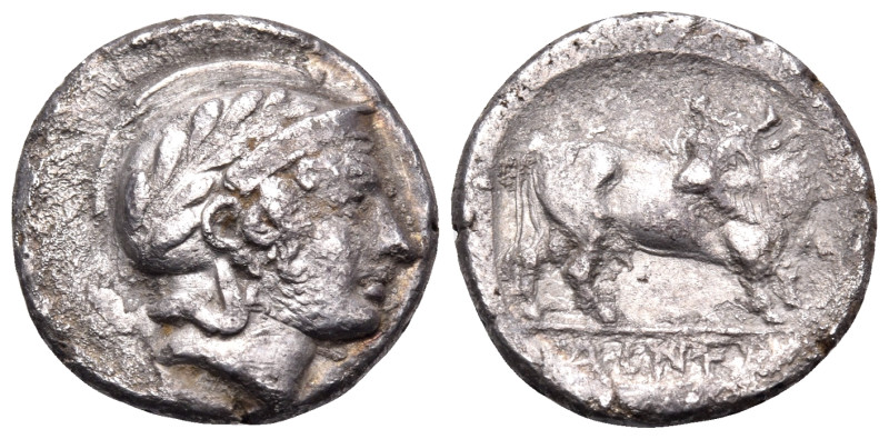 MACEDON. Aineia. Circa 420-380. Tetrobol (Silver, 14.5 mm, 2.32 g, 9 h). Head of...