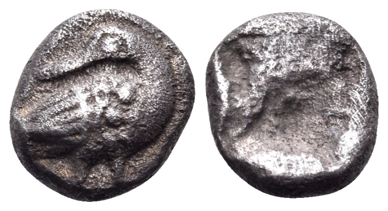 MACEDON. Eion. Circa 470-460 BC. Diobol (Silver, 7.5 mm, 0.75 g). Goose standing...