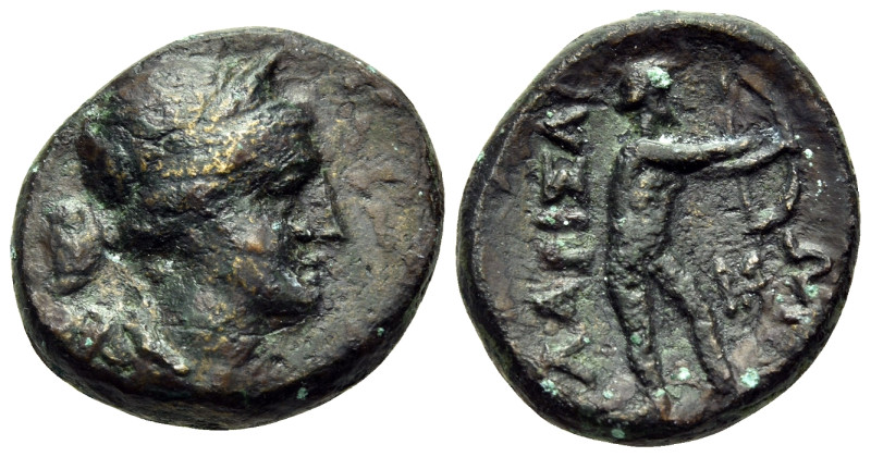 THESSALY. Larissa. 2nd Century BC. (Bronze, 16.5 mm, 4.24 g, 3 h). Head of the n...