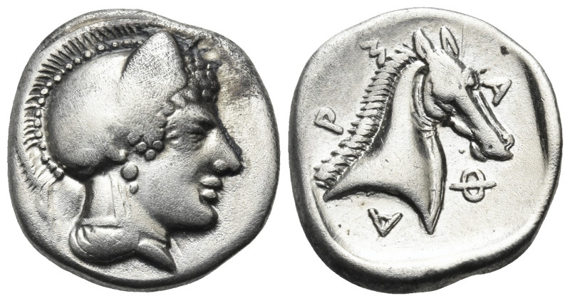 THESSALY. Pharsalos. mid-late 5th century BC. Hemidrachm (Silver, 14.5 mm, 2.85 ...