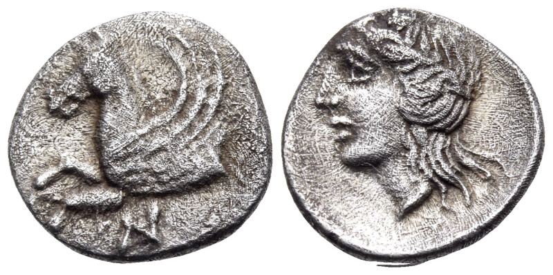 AKARNANIA. Anaktorion. Circa 330-300 BC. Triobol or Hemidrachm (Silver, 12 mm, 1...