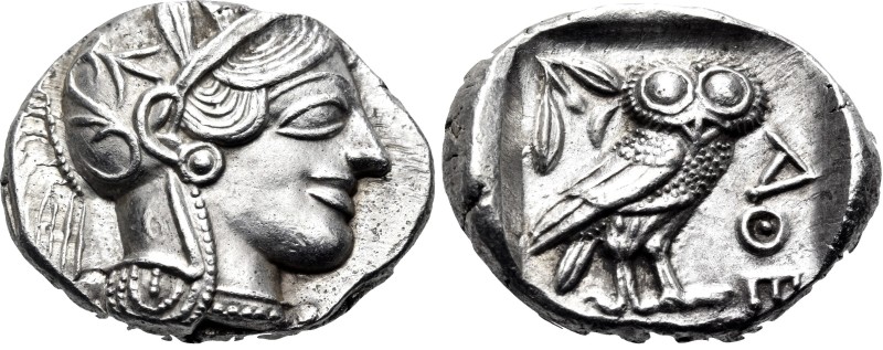 ATTICA. Athens. Circa 454-404 BC. Tetradrachm (Silver, 26 mm, 17.10 g, 6 h). Hea...