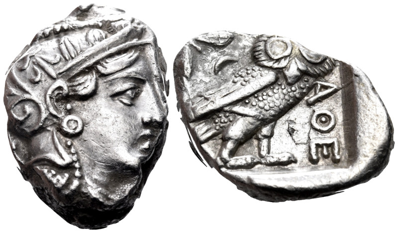 ATTICA. Athens. Circa 393-294 BC. Tetradrachm (Silver, 26 mm, 17.00 g, 8 h). Hea...