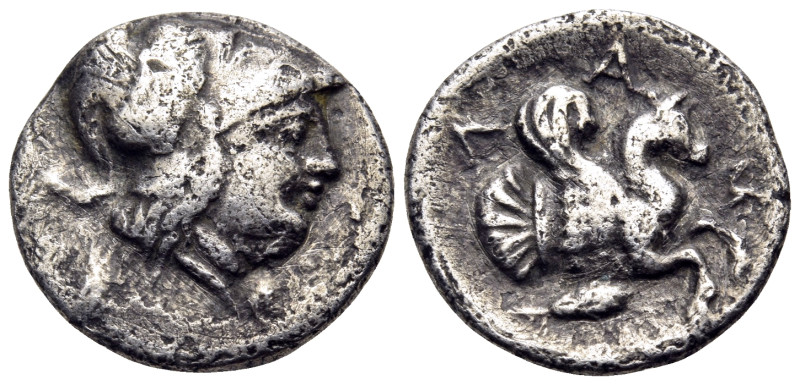 MYSIA. Lampsakos. 4th-3rd century BC. Tetrobol (Silver, 15 mm, 2.42 g, 12 h). He...