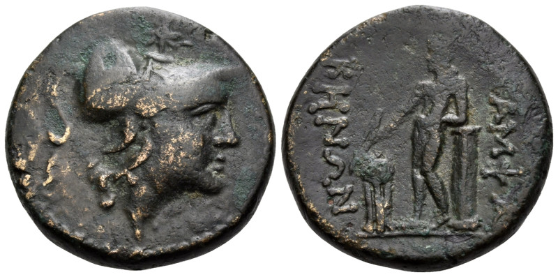 MYSIA. Lampsakos. Circa 190-85 BC. (Bronze, 22 mm, 8.88 g, 12 h). Head of Athena...