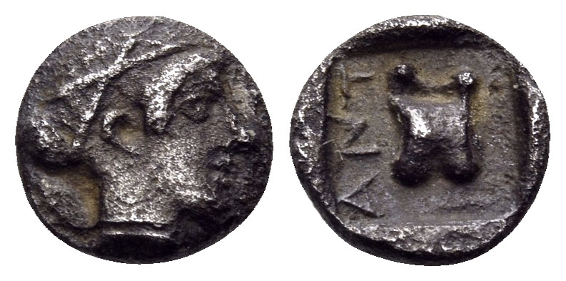 TROAS. Antandros. late 5th century BC. Hemiobol (Silver, 6 mm, 0.29 g, 11 h). He...