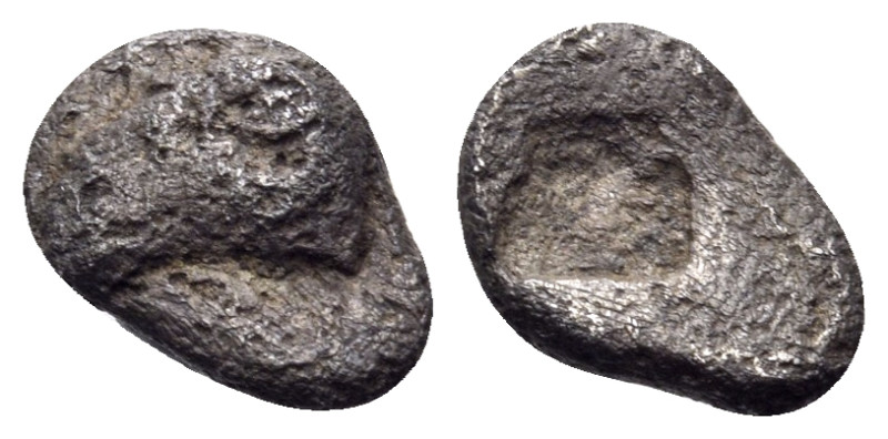 TROAS. Kebren. 5th century BC. Hemiobol (Silver, 7 mm, 0.32 g). Ram's head to le...