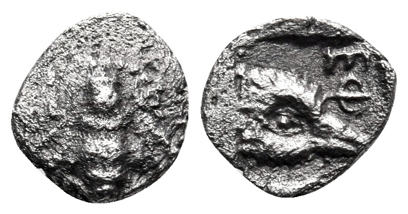 IONIA. Ephesos. Circa 510-500 BC. Tetartemorion (Silver, 7 mm, 0.20 g, 9 h). E-Φ...