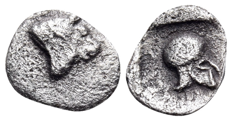 IONIA. Phokaia. Circa 480-450 BC. Hemiobol (Silver, 8 mm, 0.26 g, 6 h). Head and...