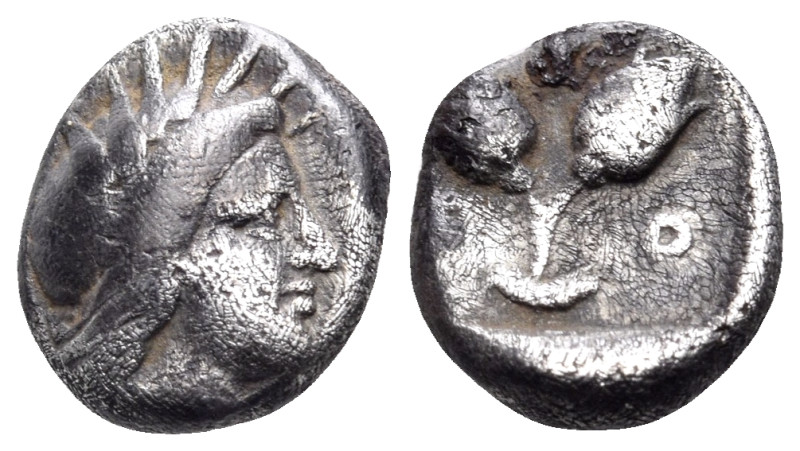 ISLANDS OFF CARIA, Rhodos. Rhodes. Circa 340-316 BC. Diobol (Silver, 9.5 mm, 1.0...