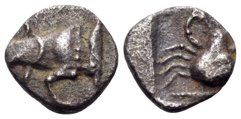 ASIA MINOR. Uncertain mint. 5th-4th century BC. Obol (Silver, 9 mm, 0.67 g, 9 h)...