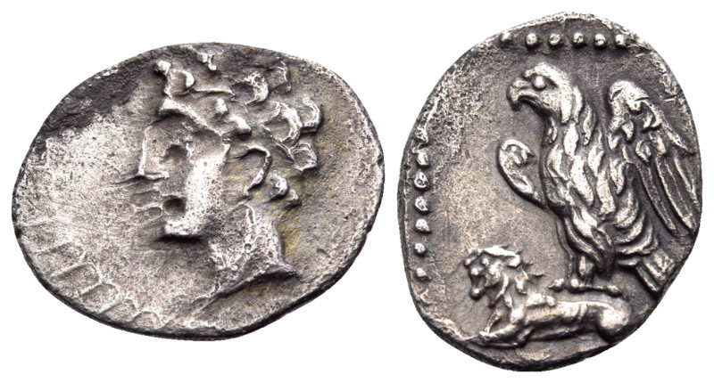 CILICIA. Uncertain mint. 4th Century BC . Obol (Silver, 11 mm, 0.64 g, 3 h). Hea...