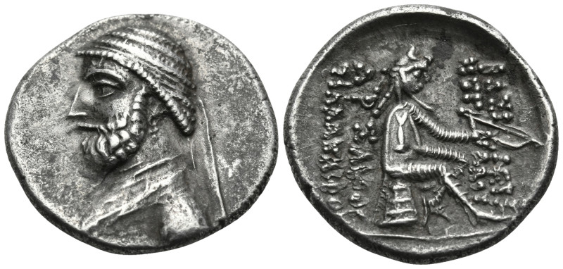 KINGS OF PARTHIA. Artabanos III, 126-122 BC. Drachm (Silver, 19.5 mm, 4.30 g, 12...