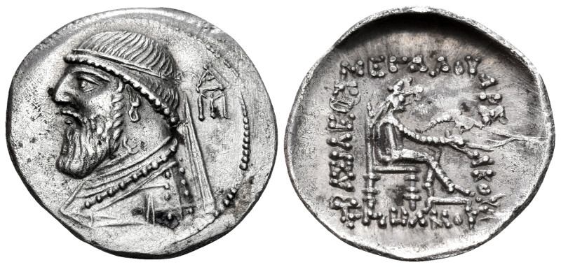 KINGS OF PARTHIA. Mithradates II, 121-91 BC. Drachm (Silver, 23.5 mm, 3.75 g, 1 ...