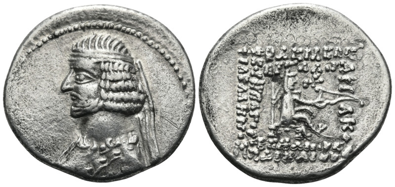 KINGS OF PARTHIA. Mithradates IV, circa 58-53 BC. Drachm (Silver, 20 mm, 3.82 g,...