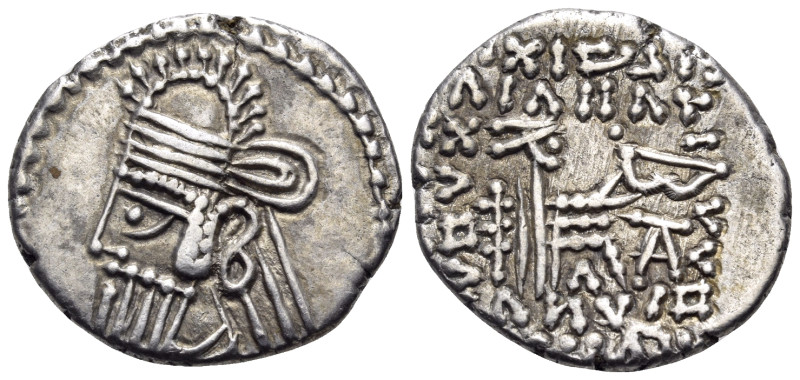 KINGS OF PARTHIA. Vologases IV, circa AD 147-191. Drachm (Silver, 19 mm, 3.24 g,...