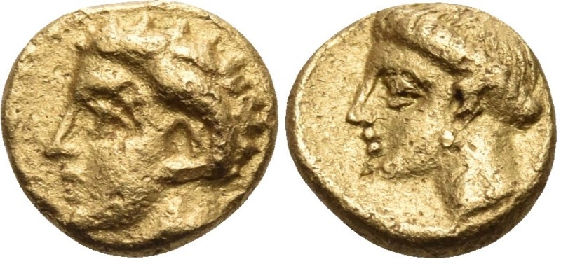 KYRENAIKA. Kyrene. Magas, Ptolemaic governor, circa 304-276 BC. Obol (Gold, 7 mm...