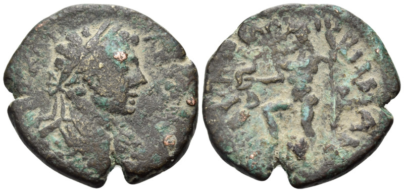 ARABIA. Rabbathmoba. Caracalla, 198-217. (24 mm, 8.30 g, 12 h), Civic year PΔ (1...