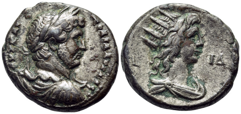 EGYPT. Alexandria. Hadrian, 117-138. Tetradrachm (Billon, 24 mm, 13.11 g, 10 h),...