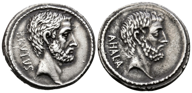 M. Junius Brutus, 54 BC. Denarius (Silver, 19.5 mm, 3.97 g, 5 h), Rome. BRVTVS B...