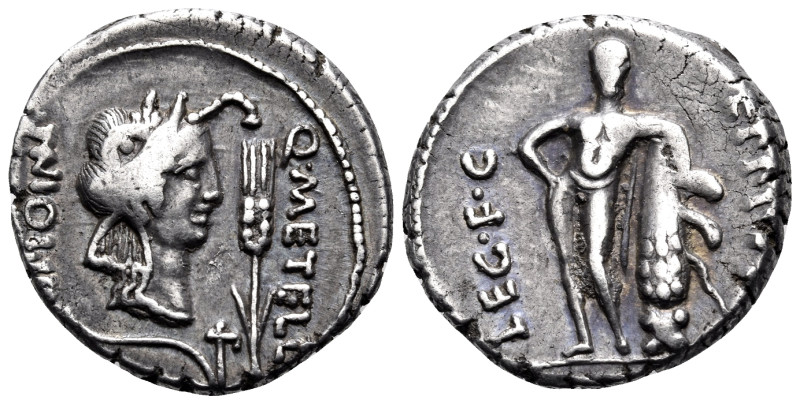 Q. Caecilius Metellus Pius Scipio and Eppius, 47-spring 46 BC. Denarius (Silver,...