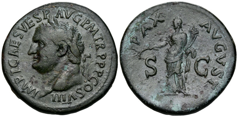 Titus, 79-81. Sestertius (Orichalcum, 34 mm, 27.16 g, 5 h), Rome, 80-81. IMP T C...