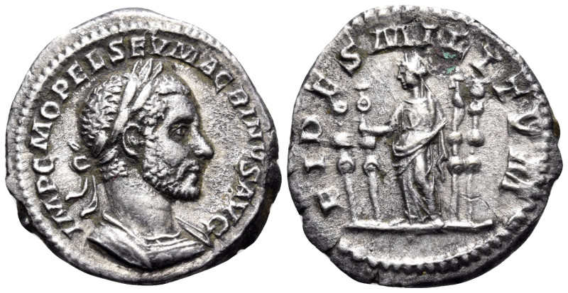 Macrinus, 217-218. Denarius (Silver, 18.5 mm, 2.89 g, 1 h), Rome, March-June 218...