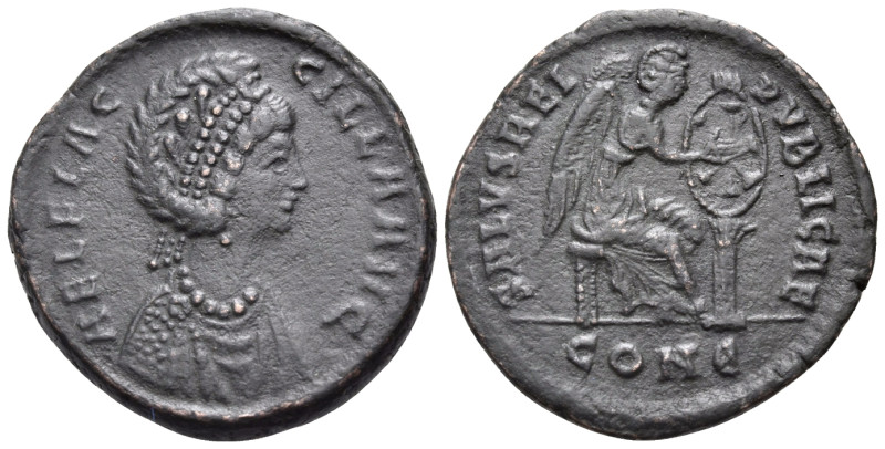 Aelia Flaccilla, Augusta, 379-386/8. Nummus (Bronze, 23 mm, 5.95 g, 11 h), Const...