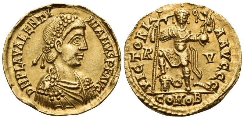 Valentinian III, 425-455. Solidus (Gold, 21 mm, 4.41 g, 1 h), Ravenna, 430-445. ...