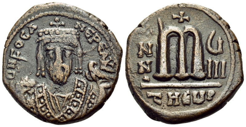 Phocas, 602-610. 40 Nummia or Follis (Bronze, 25 mm, 10.23 g, 6 h), Antioch as T...