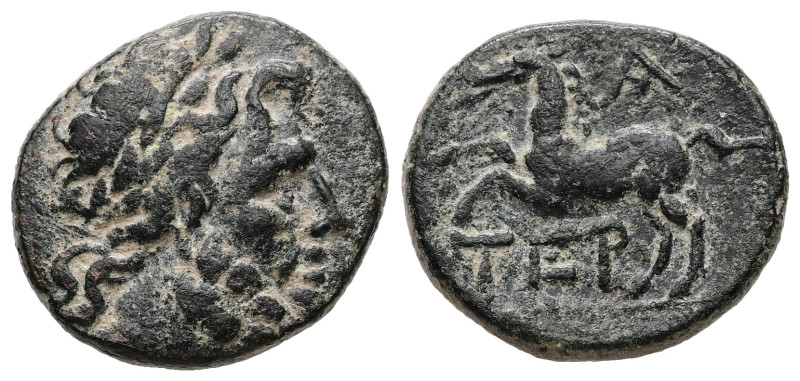 Pisidia, Termessos, Ae, 4.83 g 18.29 mm. (71 BC) 
Obv: Laureate head of Zeus rig...