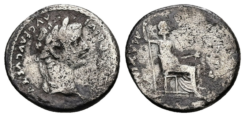 Tiberius, 14-37 AD. AR, Denarius, "Tribute Penny" type. 3.31 g. 19.08 mm. Lugdun...