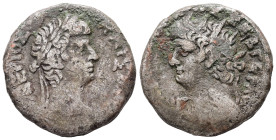 Egypt, Alexandria. Nero, AD 66/66. BL, Tetradrachm. 10.37 g. 24.75 mm.
Obv: ΝΕΡΩ ΚΛΑΥ ΚΑΙΣ ΣΕΒ ΓΕΡ ΑΥ, LΙΓ. Radiate bust of Nero with aegis, left.
Rev...