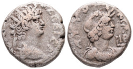 Egypt, Alexandria. Nero, AD 65/6. BL, Tetradrachm. 11.50 g. 22.79 mm.
Obv: [ΝΕΡΩ ΚΛΑΥ ΚΑΙΣ] ΣΕΒ ΓΕΡ. Radiate bust of Nero with aegis, right.
Rev: ΑΥΤΟ...